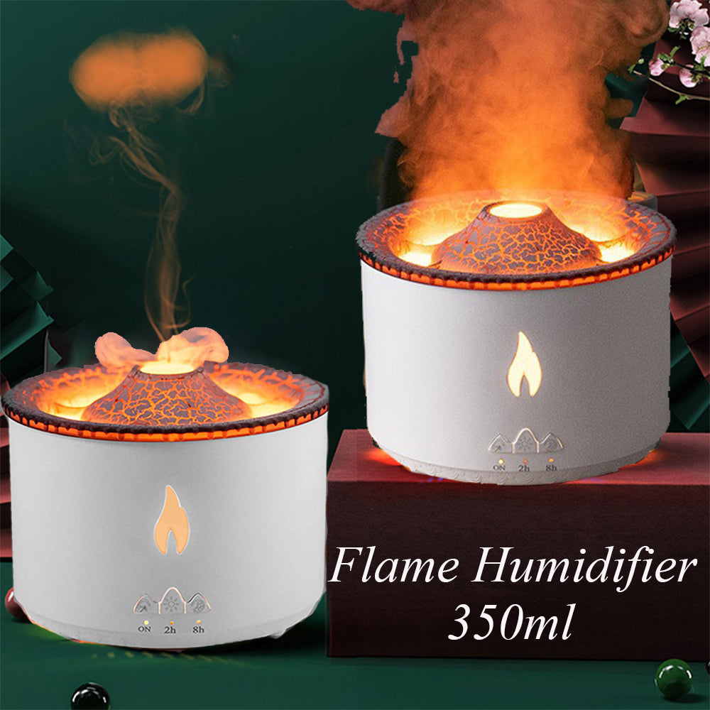 Ultrasonic Essential Oil Humidifier Volcano Aromatherapy Machine Jellyfish Air Flame Diffuser