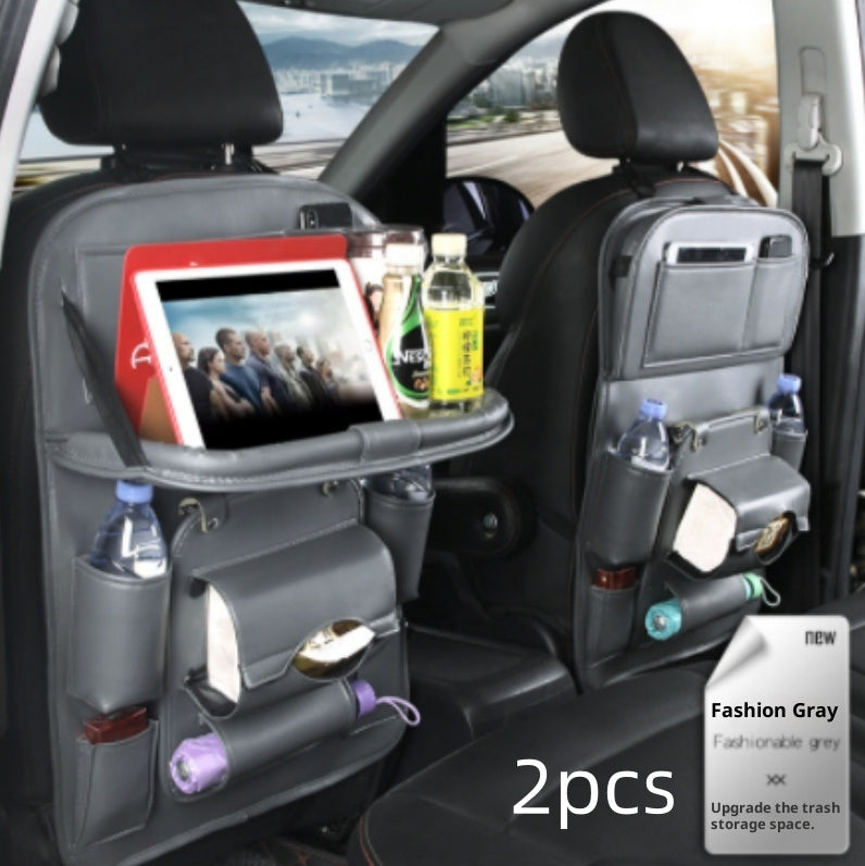 PU Leather Car Storage Bag Multifunction Seat Back Waterproof