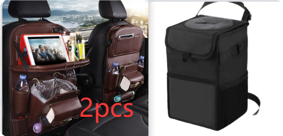 PU Leather Car Storage Bag Multifunction Seat Back Waterproof