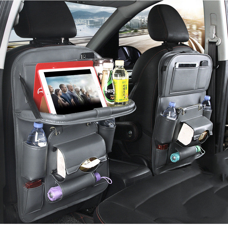 PU Leather Car Storage Bag Multifunction Seat Back Waterproof