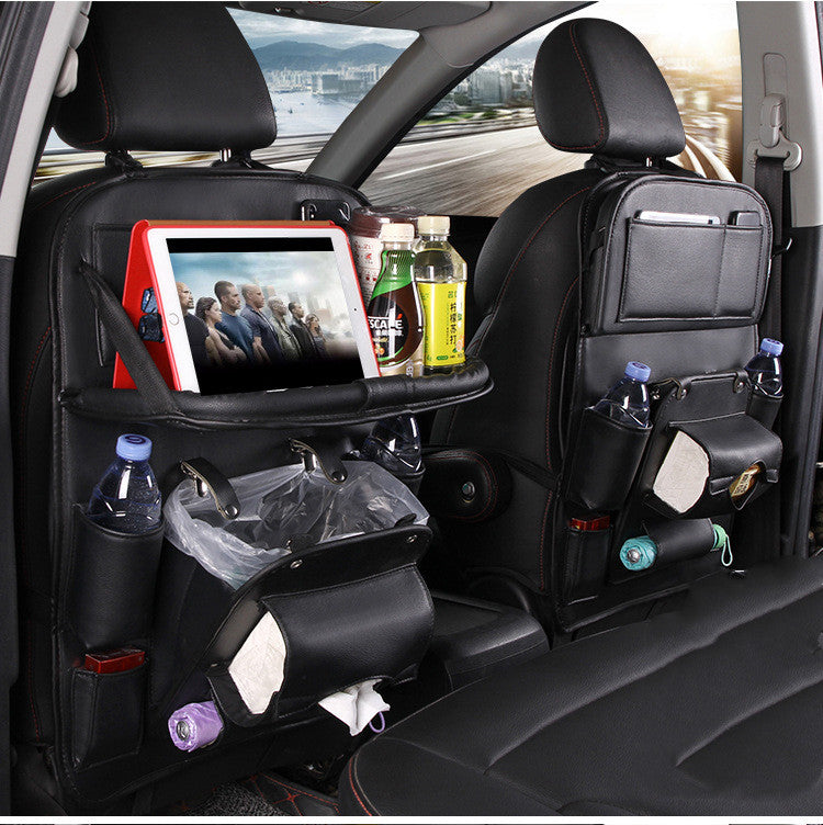 PU Leather Car Storage Bag Multifunction Seat Back Waterproof