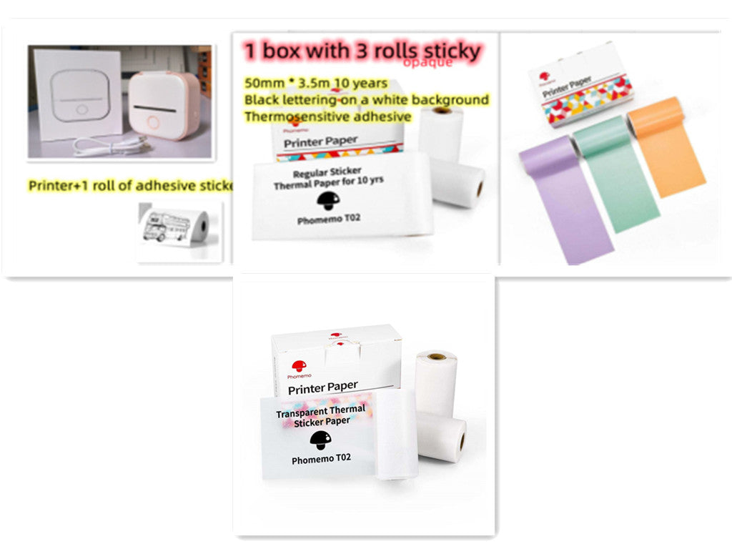 Portable Mini Thermal Label Printer Bluetooth