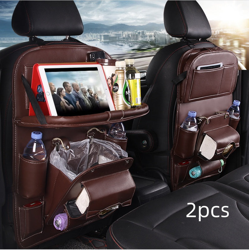 PU Leather Car Storage Bag Multifunction Seat Back Waterproof
