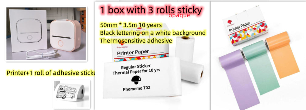 Portable Mini Thermal Label Printer Bluetooth