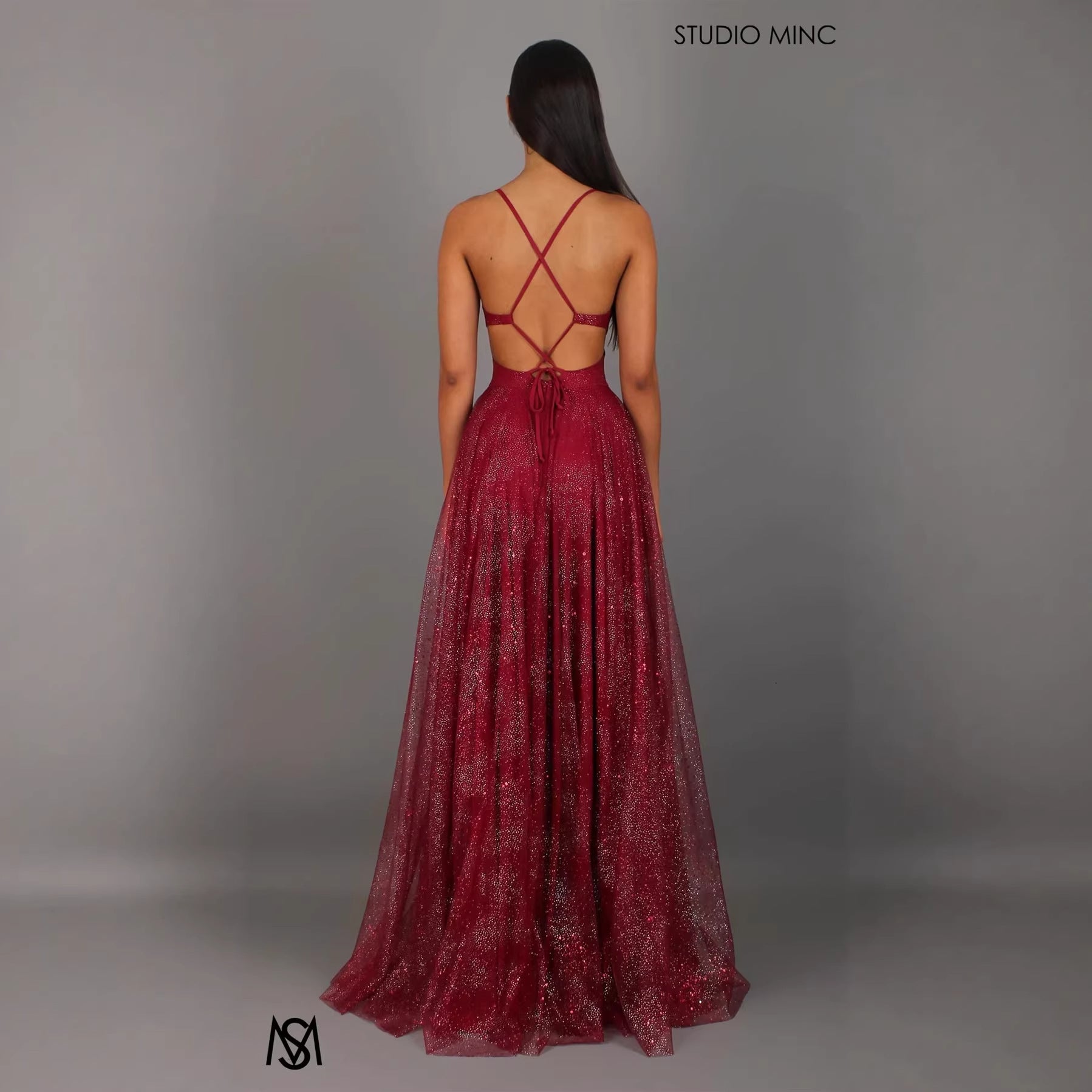 Elegant Womens V-neck Sleeveless Strapless Dress With A Flared Hem High Waist Split Women Long Dresses Party Dress