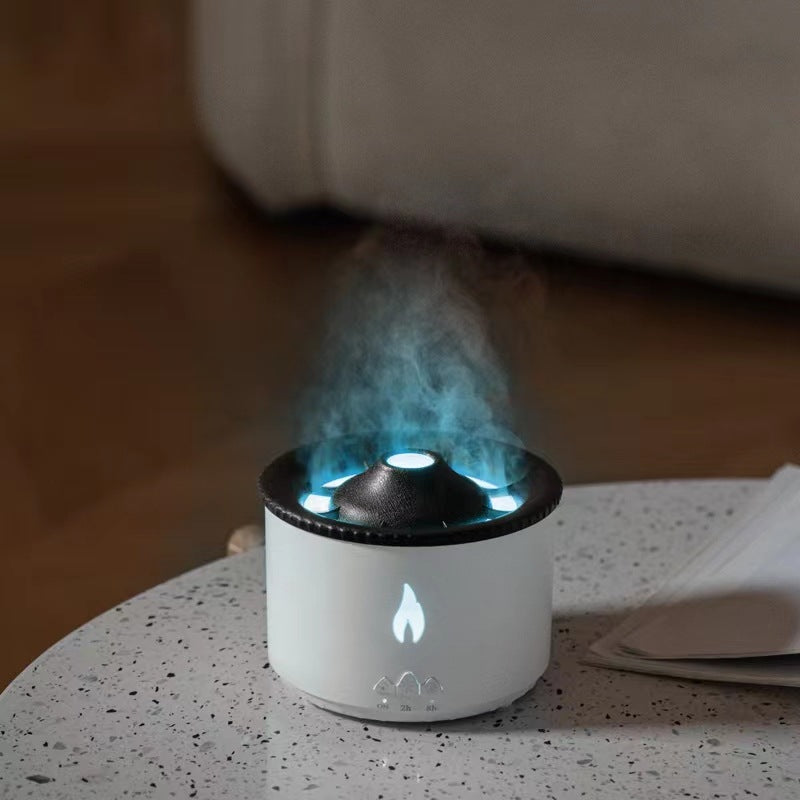 Ultrasonic Essential Oil Humidifier Volcano Aromatherapy Machine Jellyfish Air Flame Diffuser
