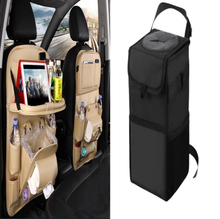 PU Leather Car Storage Bag Multifunction Seat Back Waterproof