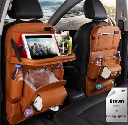 PU Leather Car Storage Bag Multifunction Seat Back Waterproof
