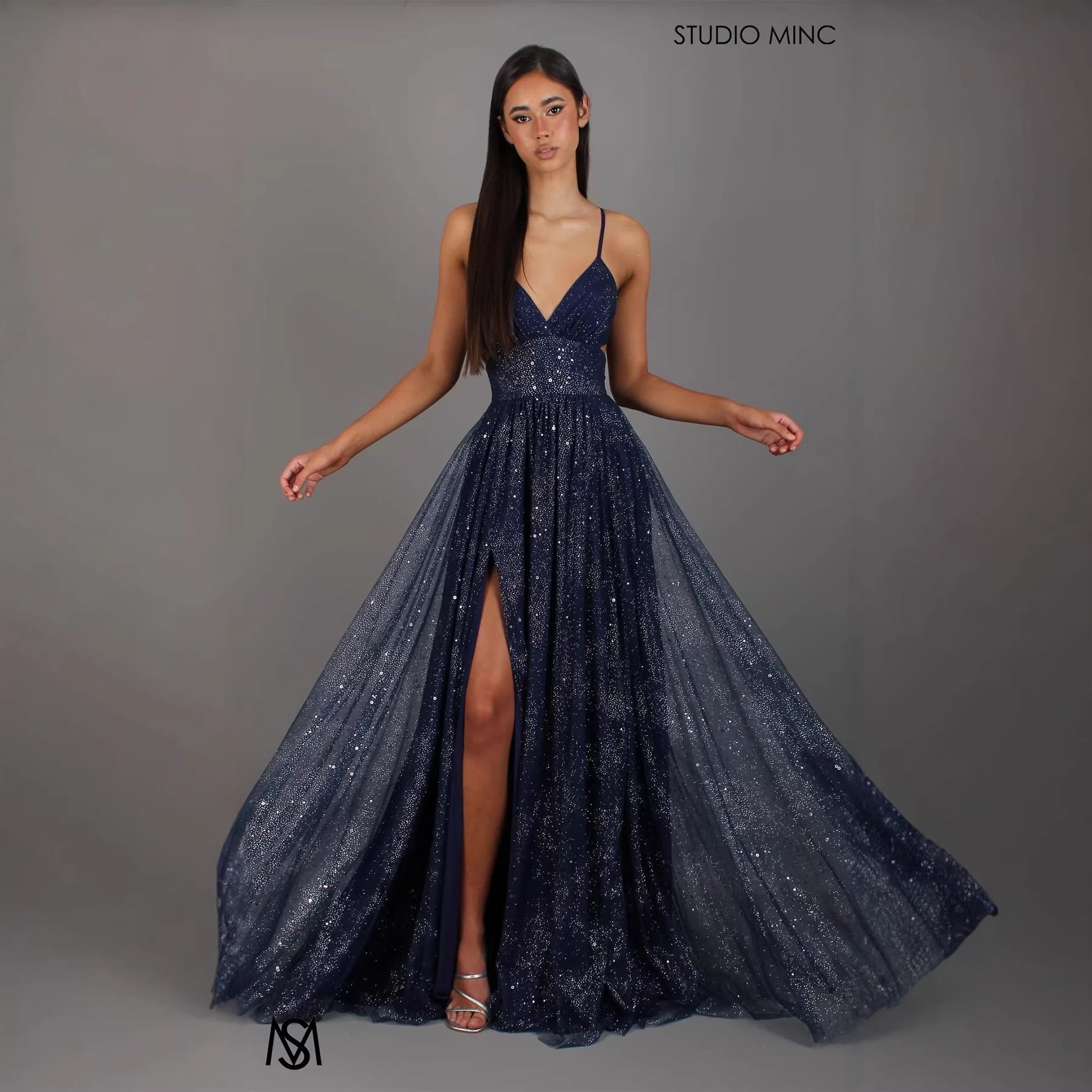 Elegant Womens V-neck Sleeveless Strapless Dress With A Flared Hem High Waist Split Women Long Dresses Party Dress