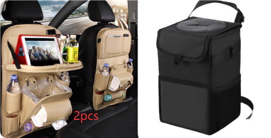 PU Leather Car Storage Bag Multifunction Seat Back Waterproof
