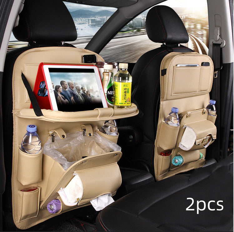 PU Leather Car Storage Bag Multifunction Seat Back Waterproof