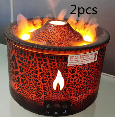 Ultrasonic Essential Oil Humidifier Volcano Aromatherapy Machine Jellyfish Air Flame Diffuser