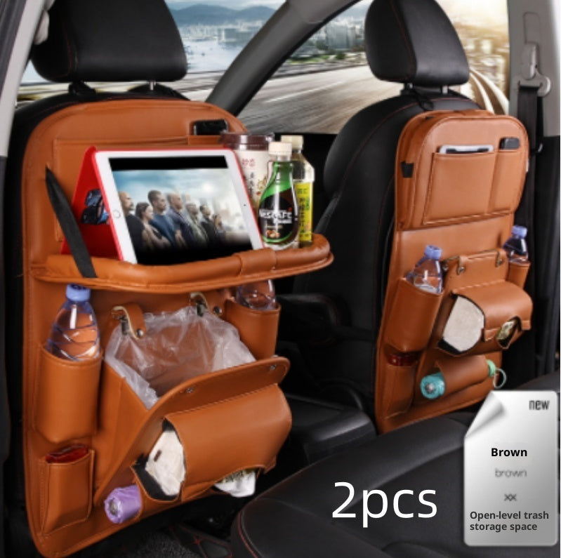 PU Leather Car Storage Bag Multifunction Seat Back Waterproof