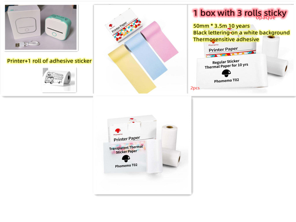 Portable Mini Thermal Label Printer Bluetooth
