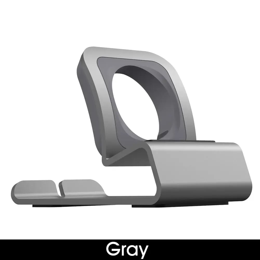 Aluminum Charger Stand for Apple Watch,Dock Station Charging Holder for iWatch Ultra 1 2/10/9/SE/8/7/6/5/4/3/2/1 Silicon Bracket