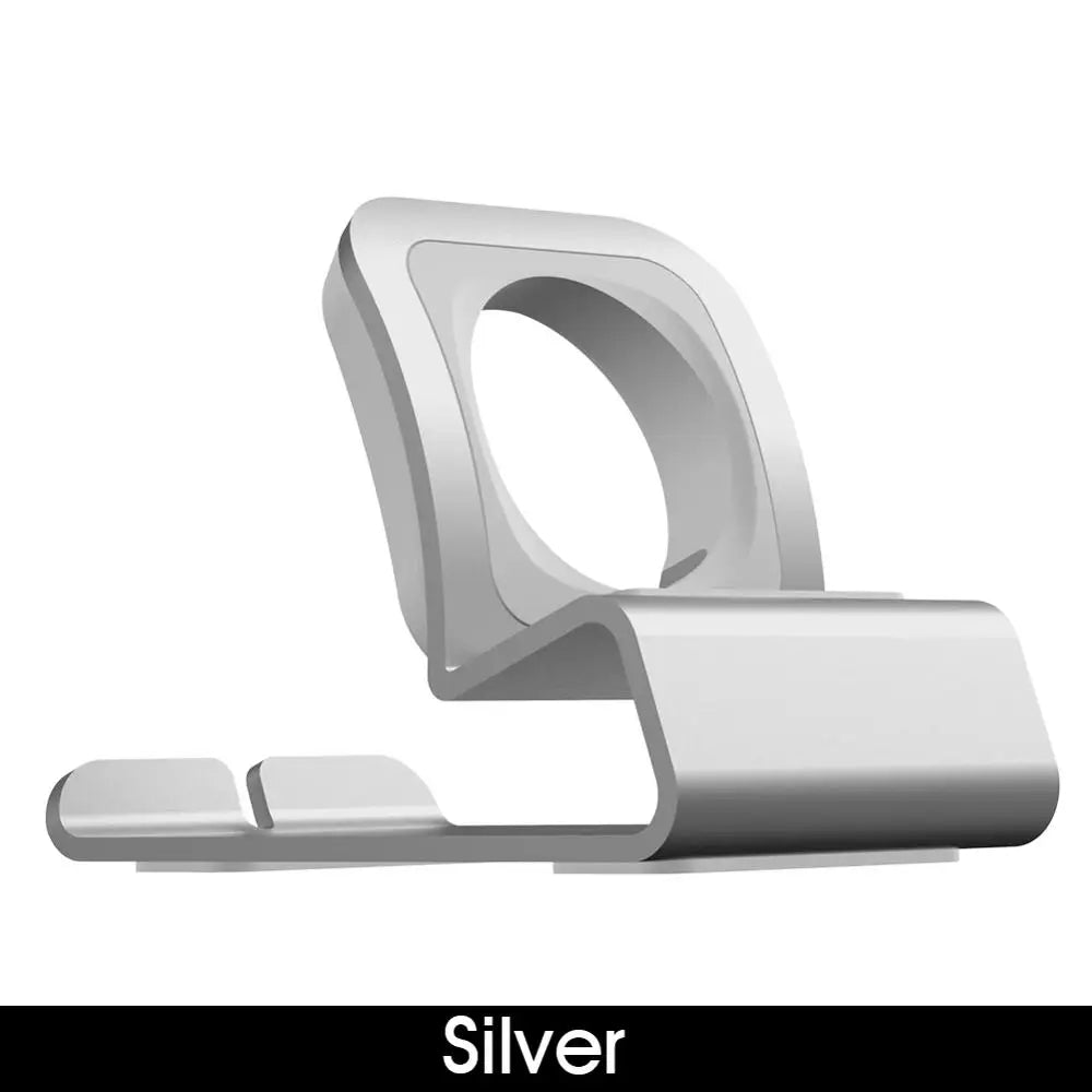 Aluminum Charger Stand for Apple Watch,Dock Station Charging Holder for iWatch Ultra 1 2/10/9/SE/8/7/6/5/4/3/2/1 Silicon Bracket