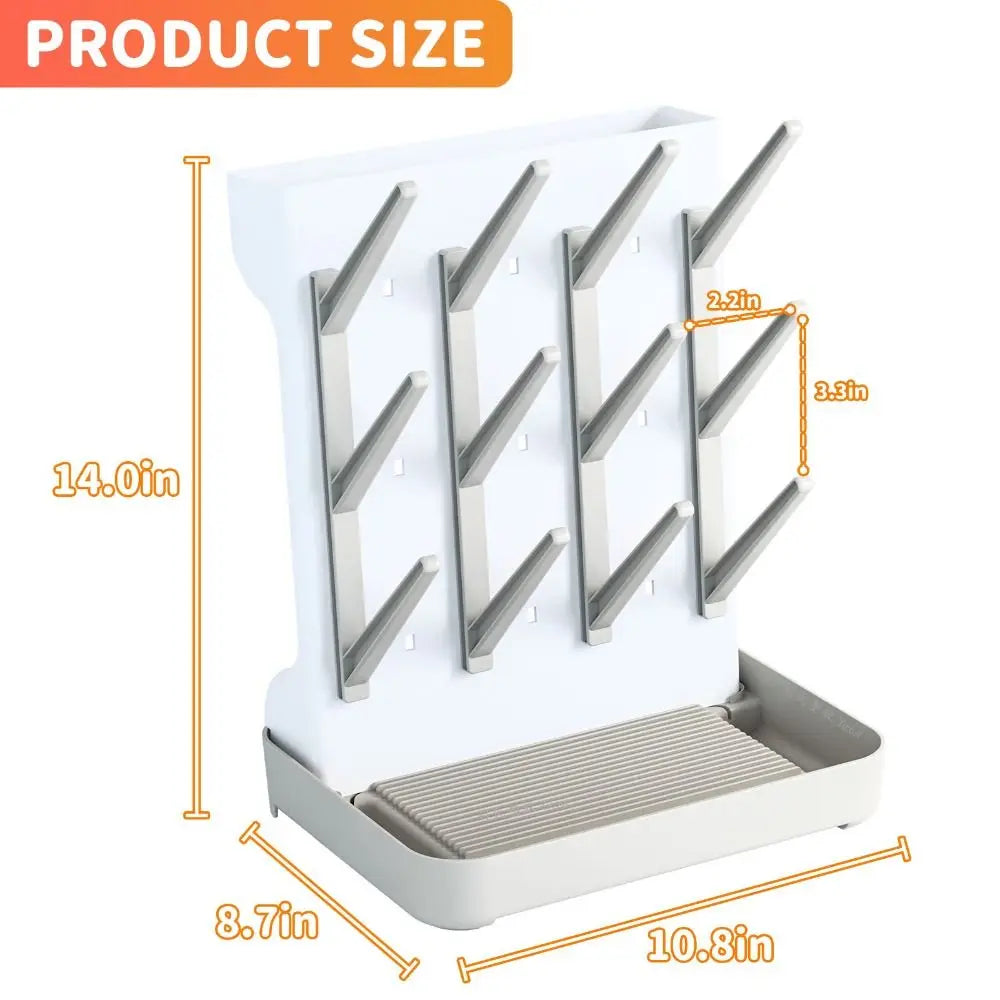 Vertical Baby Bottle Drying Rack Space Saving Multi Tiered Drying and Draining Stand Large Storage Holder Organizer Countertop