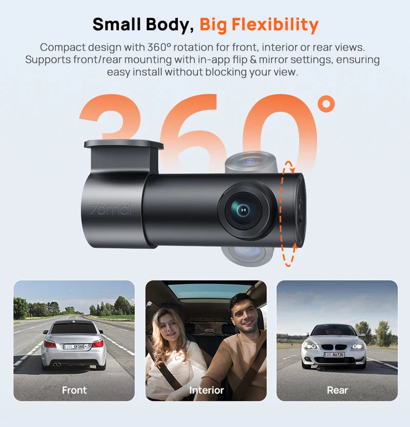 New 70mai Dash Cam M310 Plus 3K 1620P WDR Voice Control 139°FOV Car DVR 70mai M310 Plus 3K Car Recorder Parking Monitor