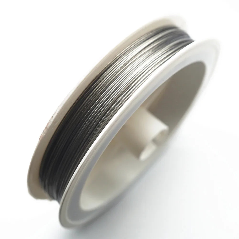 25M/Roll Silver Tone Beading Wire 0.3/0.35/0.45/0.5/0.6mm Coated Stainless Steel Wire Tiger Tail For Jewelry Making Finding