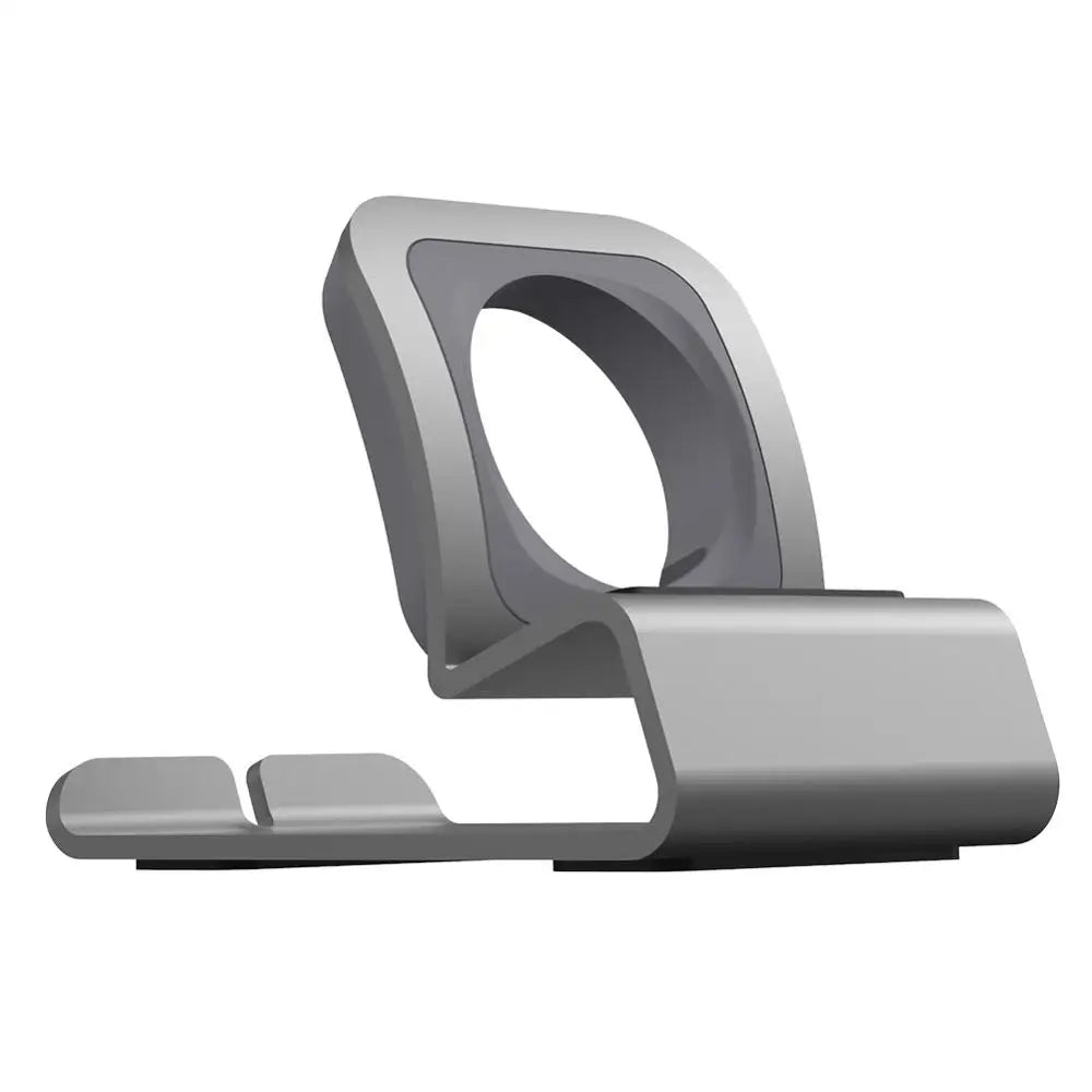 Aluminum Charger Stand for Apple Watch,Dock Station Charging Holder for iWatch Ultra 1 2/10/9/SE/8/7/6/5/4/3/2/1 Silicon Bracket