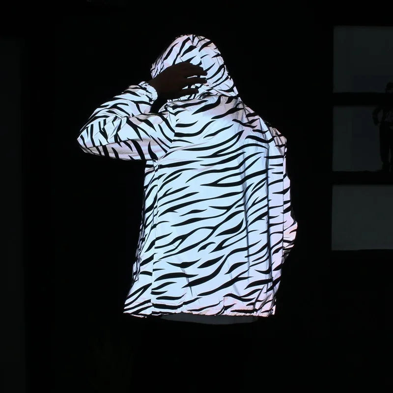 Unisex Reflective Jacket Casual Windbreaker