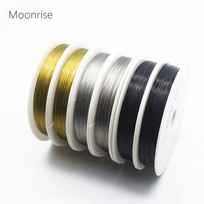 25M/Roll Silver Tone Beading Wire 0.3/0.35/0.45/0.5/0.6mm Coated Stainless Steel Wire Tiger Tail For Jewelry Making Finding
