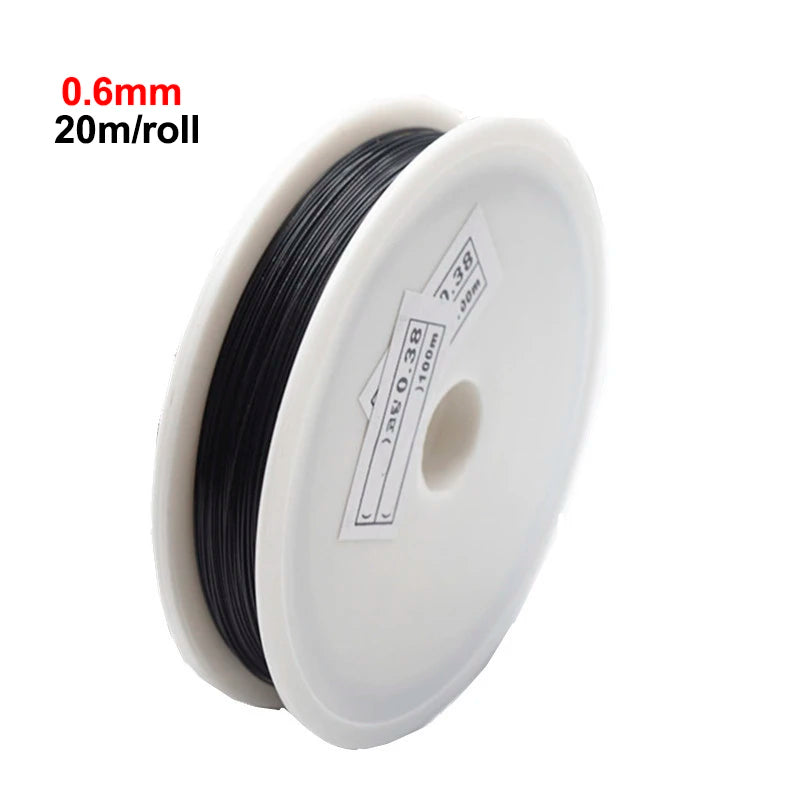 25M/Roll Silver Tone Beading Wire 0.3/0.35/0.45/0.5/0.6mm Coated Stainless Steel Wire Tiger Tail For Jewelry Making Finding