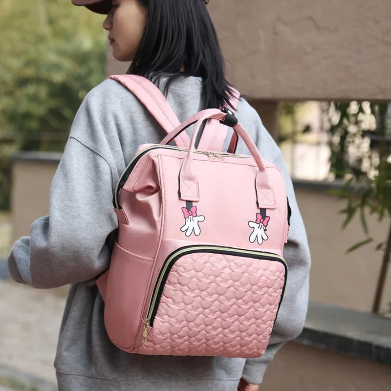 Custom Baby Name Mommy Bag Multi-functional Double Shoulder Storage Diaper Backpack for Outdoor Traveling Mom Gift