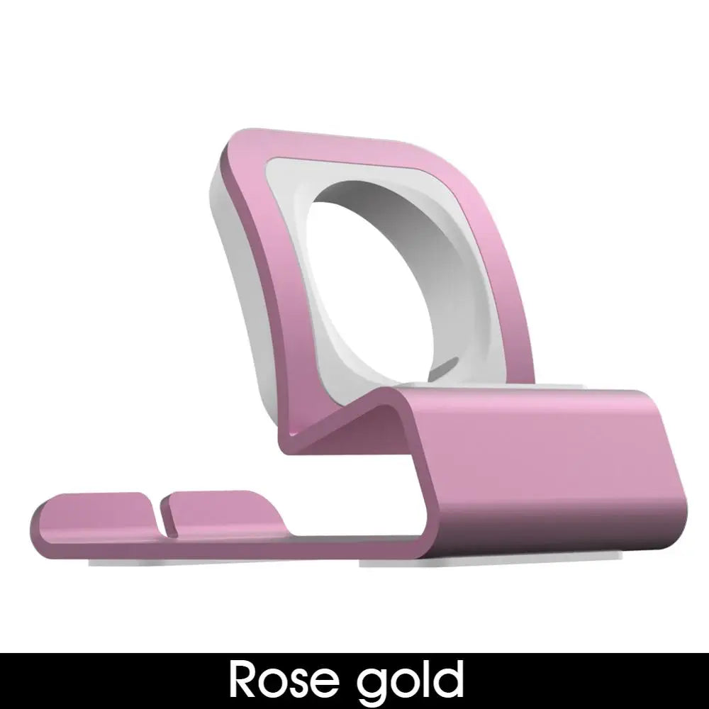 Aluminum Charger Stand for Apple Watch,Dock Station Charging Holder for iWatch Ultra 1 2/10/9/SE/8/7/6/5/4/3/2/1 Silicon Bracket