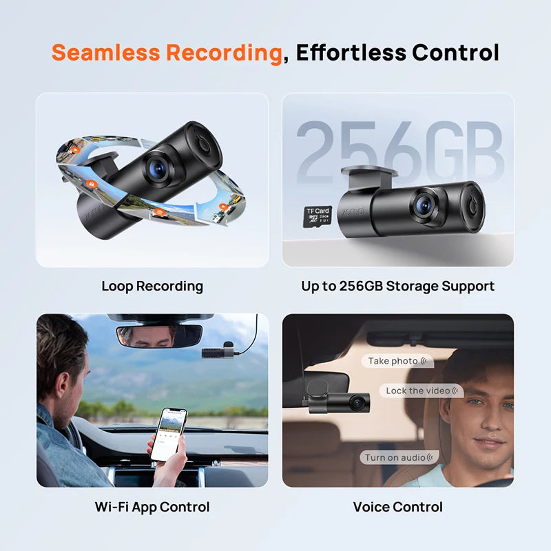 New 70mai Dash Cam M310 Plus 3K 1620P WDR Voice Control 139°FOV Car DVR 70mai M310 Plus 3K Car Recorder Parking Monitor