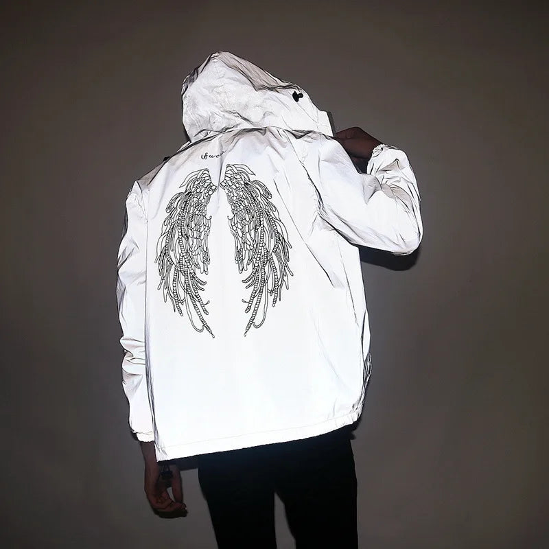 Unisex Reflective Jacket Casual Windbreaker