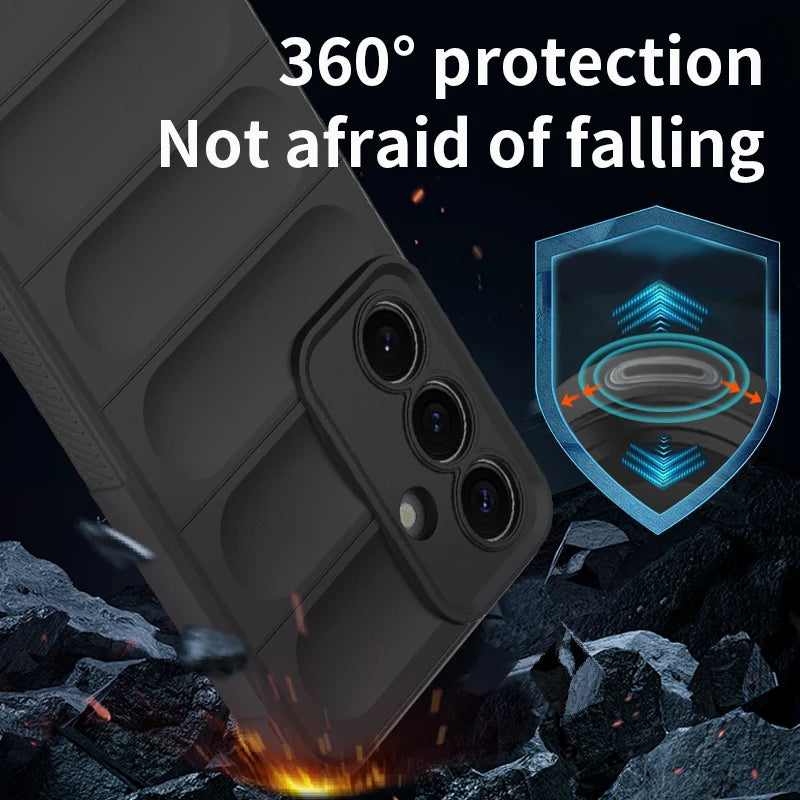 Fundas For Samsung S25 Ultra S24 Plus S23 S22 S21 FE Case Anti-fall Silicone Phone Cover for Galaxy Note 20 Ultra Protect Coque