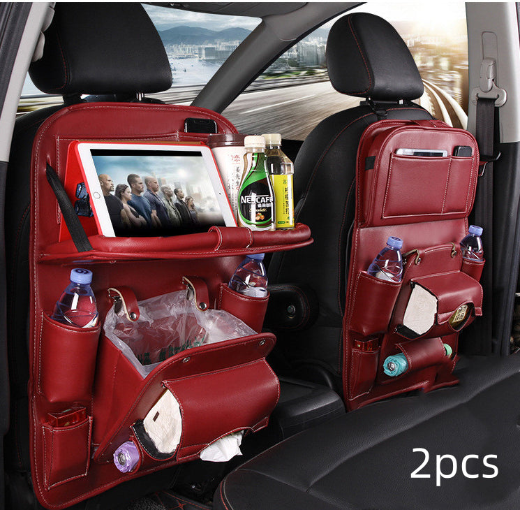 PU Leather Car Storage Bag Multifunction Seat Back Waterproof