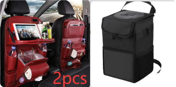 PU Leather Car Storage Bag Multifunction Seat Back Waterproof