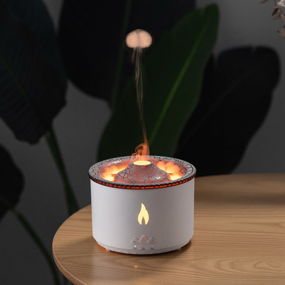Ultrasonic Essential Oil Humidifier Volcano Aromatherapy Machine Jellyfish Air Flame Diffuser