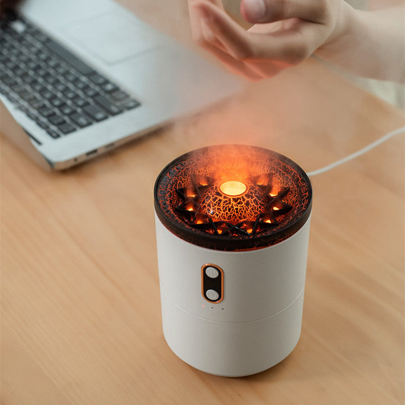 Ultrasonic Essential Oil Humidifier Volcano Aromatherapy Machine Jellyfish Air Flame Diffuser